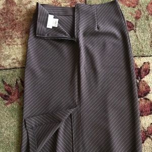 Brown pinstripe xoxo women’s pencil skirt 7 90s friends